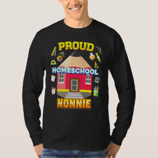 Proud Homeschool Nonnie Dad Mum Family Kid Back To T-Shirt