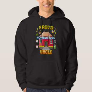 Proud Homeschool Uncle Dad Mom Family Kid Back To Hoodie