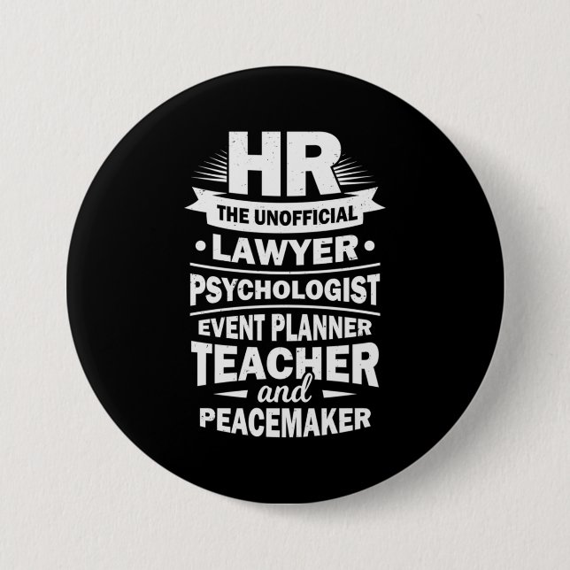 Proud Human Resources 7.5 Cm Round Badge (Front)