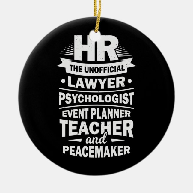 Proud Human Resources Ceramic Tree Decoration (Front)