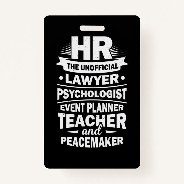 Proud Human Resources ID Badge (Front)