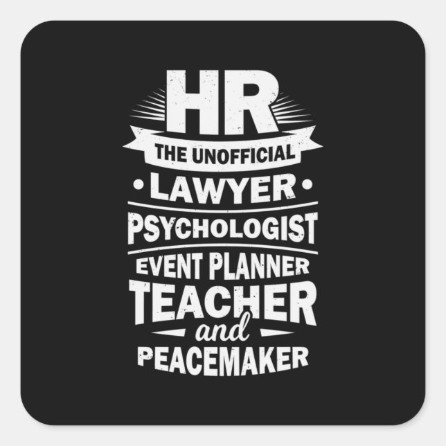 Proud Human Resources Square Sticker (Front)