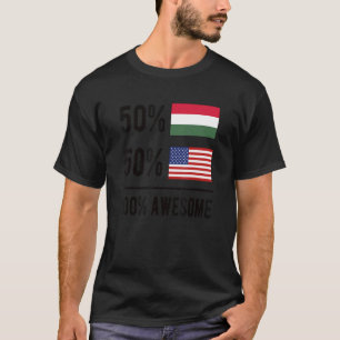 Proud Hungarian American Flag Hungary Usa T-Shirt