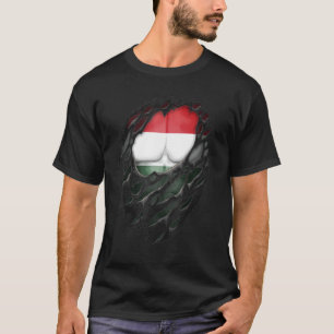 Proud Hungarian Roots Heritage Torn Ripped Hungary T-Shirt