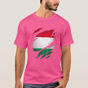Proud Hungarian    Torn Ripped Hungary Flag T-Shirt