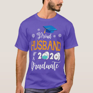 Proud Hus Of A 2020 Graduate Senior With Face Mask T-Shirt