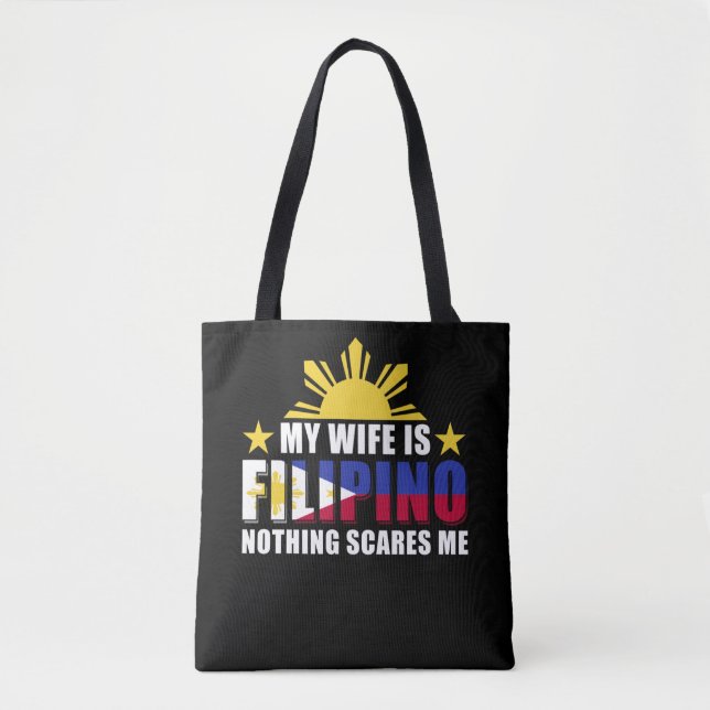 Proud Husband Boyfriend Filipino Wife Philippines Tote Bag (Front)