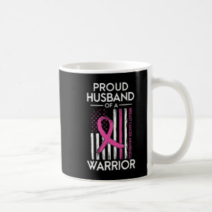 Proud Husband Of A Warrior Breast Cancer Awareness Coffee Mug