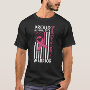 Proud Husband Of A Warrior Breast Cancer Awareness T-Shirt