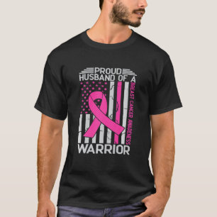 Proud Husband Of A Warrior Breast Cancer Awareness T-Shirt