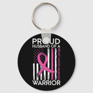 Proud Husband Of A Warrior Breast Cancer Support S Key Ring