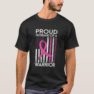 Proud Husband Of A Warrior Breast Cancer Support S T-Shirt