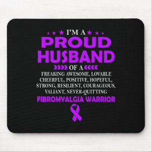 Proud Husband Of Fibromyalgia Warrior T Mouse Mat