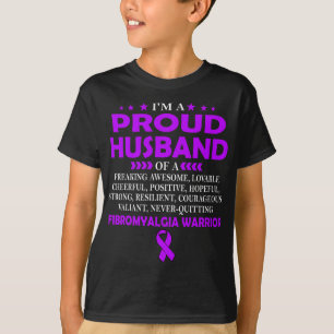 Proud Husband Of Fibromyalgia Warrior T T-Shirt