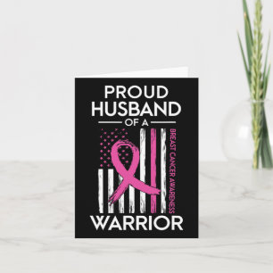 Proud Husbynd Of A Warrior Breast Cancer Awareness Card