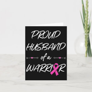 Proud Husbynd Of A Warrior Breast Cancer Awareness Card