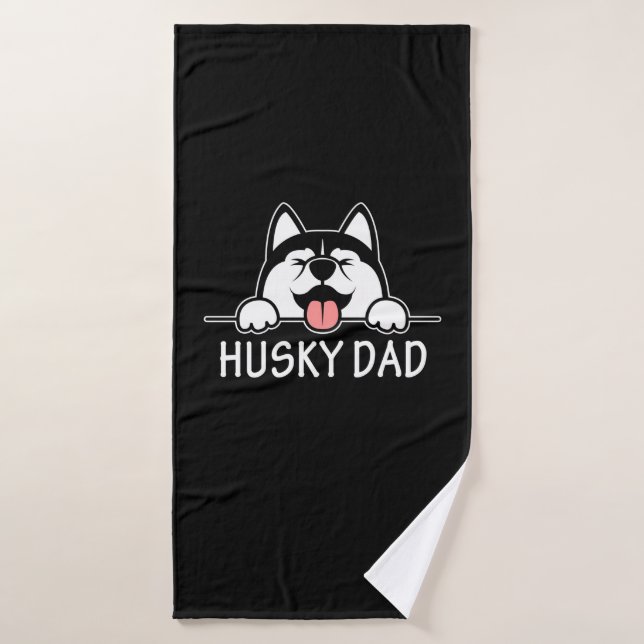 Proud Husky Dog Bath Towel (Bath Towel)