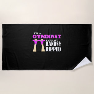 Proud I Am A Gymnast Beach Towel