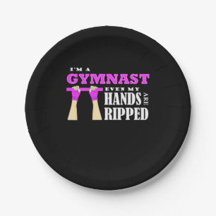 Proud I Am A Gymnast Paper Plate