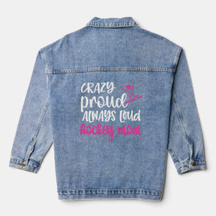 Proud Ice Hockey Mum Ice Hockey Player Mama Denim Jacket