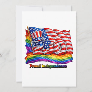 Proud Independence LGBTQ 250 Party Invitation
