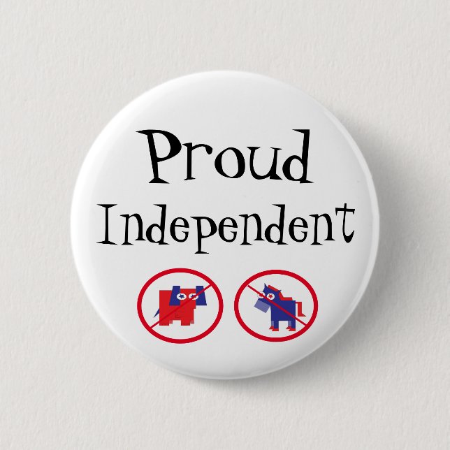 Proud Independent 6 Cm Round Badge (Front)