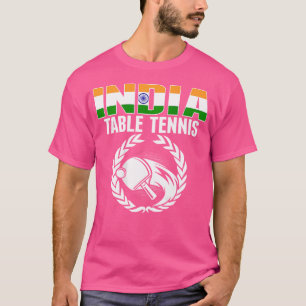 Proud India Table Tennis Fans Jersey Indian Flag P T-Shirt