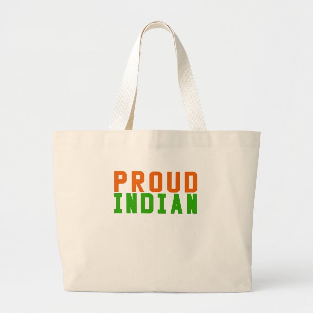Proud Indian Large Tote Bag (Front)