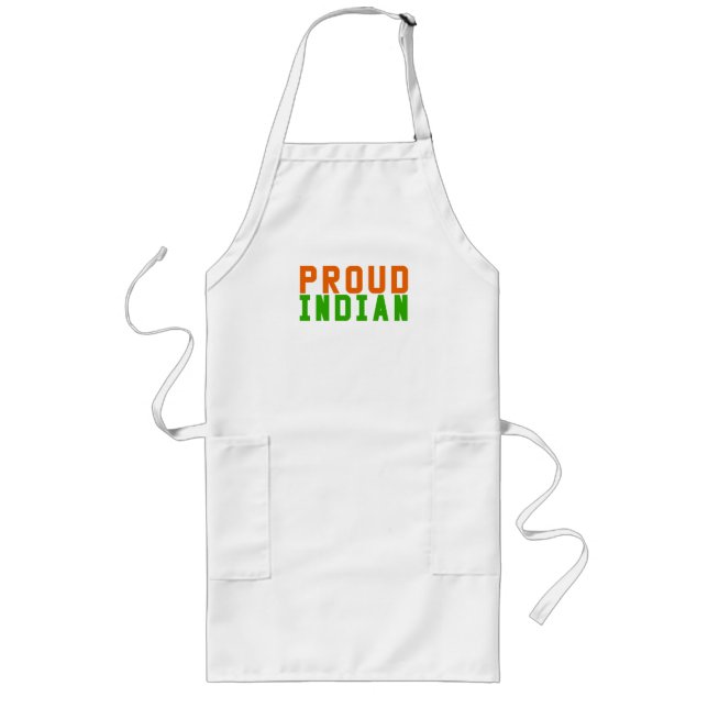 Proud Indian Long Apron (Front)