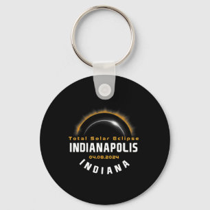 Proud Indianapolis Indiana Total Solar Eclipse 202 Key Ring