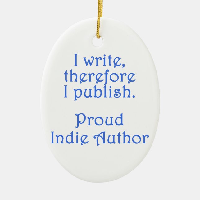 Proud Indie Author Ceramic Tree Decoration (Front)