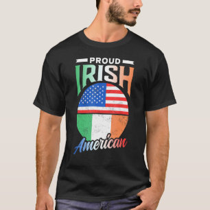 Proud Irish American Roots Ireland Family Us Usa A T-Shirt