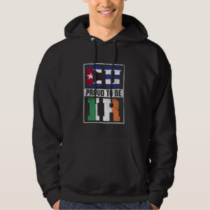 Proud Irish Cuban Mix Ireland and Cuba Heritage Hoodie