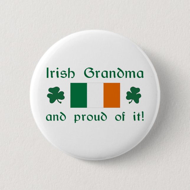 Proud Irish Grandma 6 Cm Round Badge (Front)