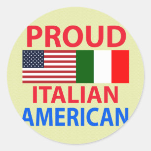 Proud Italian American Classic Round Sticker