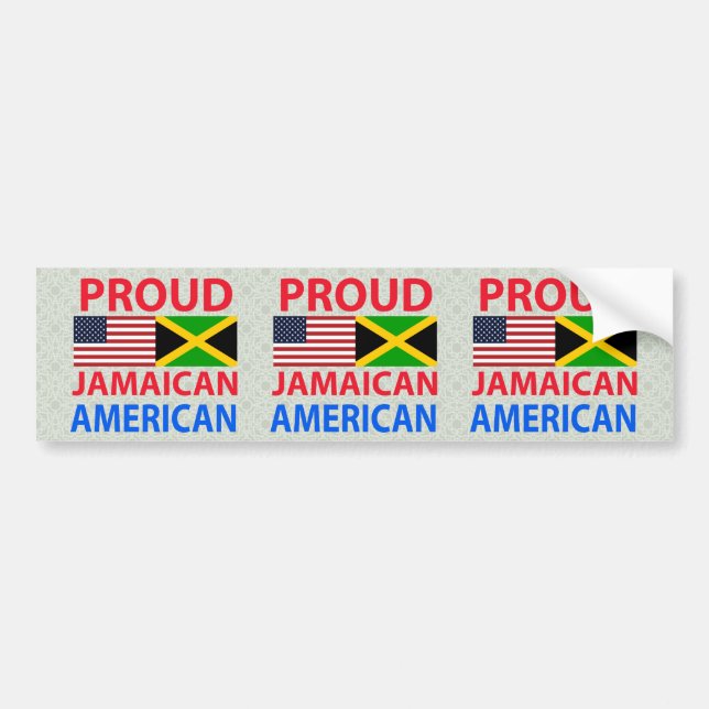 Proud Jamaican American Bumper Sticker (Front)