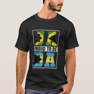 Proud Jamaican Bahamian Mix Jamaica and Bahamas He T-Shirt