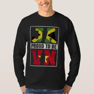 Proud Jamaican Vietnamese Mix Jamaica and Vietnam T-Shirt