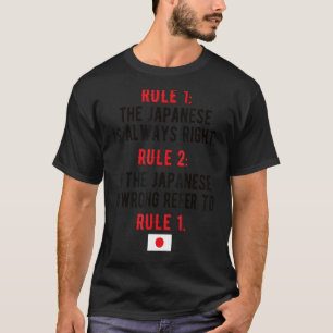 Proud Japanese Rules Japan Flag Japanese Roots T-Shirt