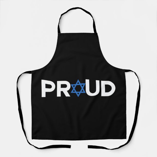 Proud Jewish Hebrew Holiday Proud Jew Religious  Apron (Front)