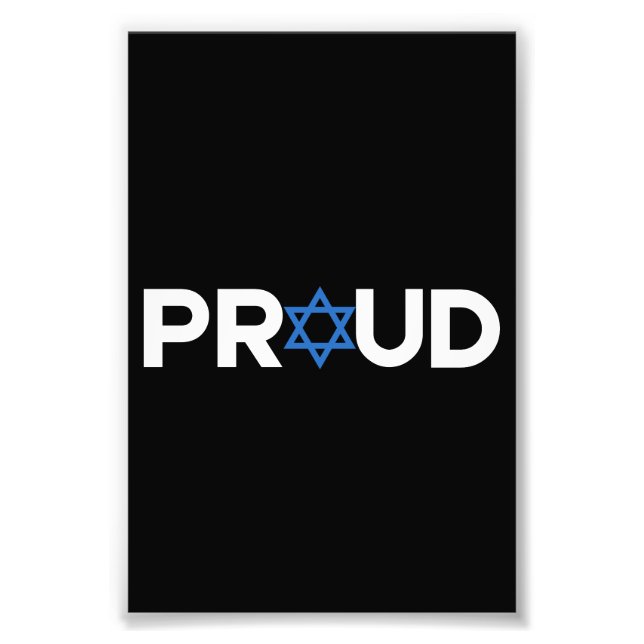 Proud Jewish Hebrew Holiday Proud Jew Religious  Photo Print (Front)