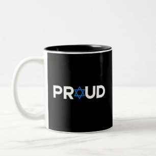 Proud Jewish Hebrew Holiday Proud Jew Religious  Two-Tone Coffee Mug