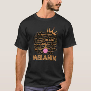 Proud Junenth Melanin Black History Month Funny Gi T-Shirt