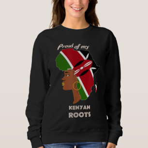 Proud Kenyan Roots Black History Month Women's Sweatshirt