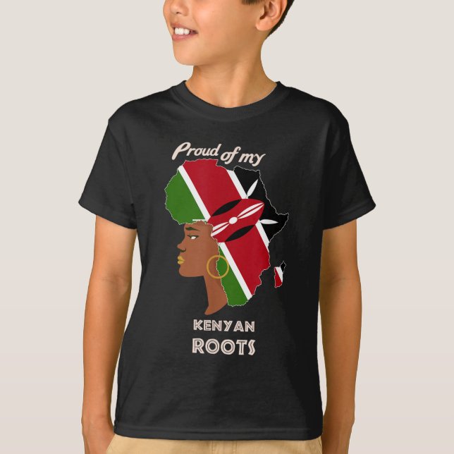 Proud Kenyan Roots Black History Month Women's T-Shirt (Front)