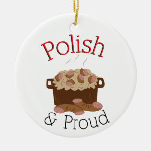 Proud Kielbasa Ceramic Tree Decoration