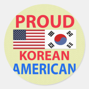Proud Korean American Classic Round Sticker