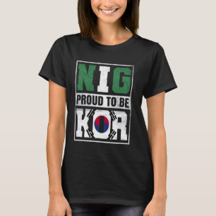 Proud Korean Nigerian Mix South Korea and Nigeria  T-Shirt