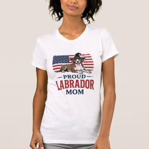 Proud Labrador Mum Patriotic Dog Halloween Shirt D