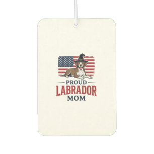 Proud Labrador Mum Patriotic Dog Halloween Shirt D Car Air Freshener